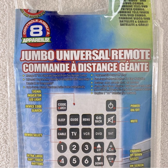 Jumbo Universal Remote Control - Picture 14 of 16